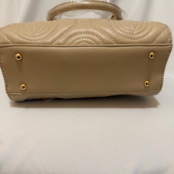 Valentino Orlandi Light Taupe Quilted Vegan Leather Hand Bag - NWT - Picture 9 of 14